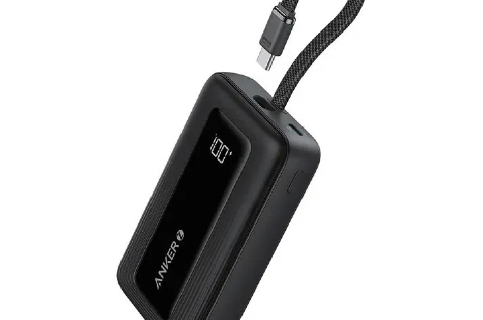 Pin Dự Phòng Kèm Cáp Type-C ANKER Zolo A1688 10000mAh 30W (USB + Type-C Port, Digital Display) - BLUE