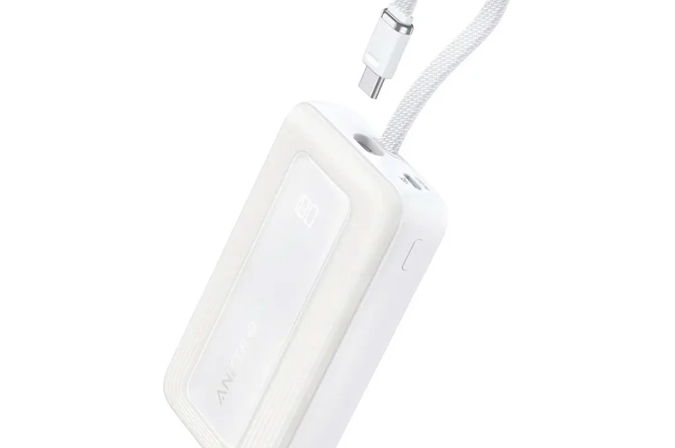 Pin Dự Phòng Kèm Cáp Type-C ANKER Zolo A1688 10000mAh 30W (USB + Type-C Port, Digital Display) - BLUE