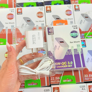 Bộ sạc nhanh PIKO 22.5W A-M QC 3.0 - C225