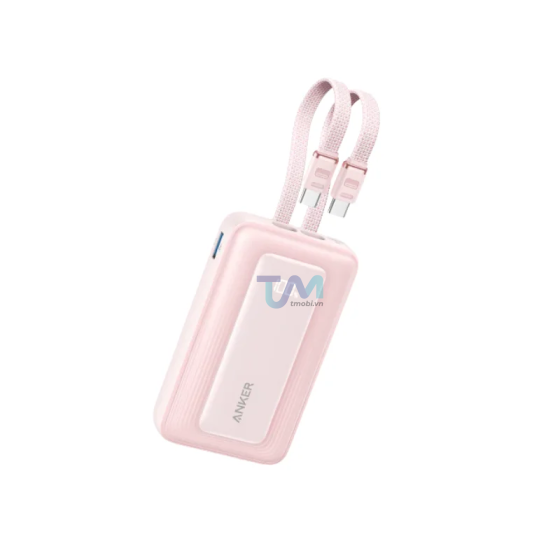 Pin Dự Phòng Kèm Cáp Type-C ANKER Zolo A1688 10000mAh 30W (USB + Type-C Port, Digital Display) - BLUE