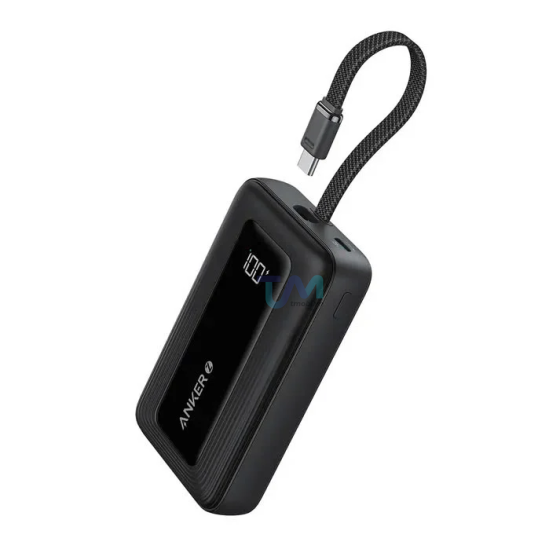 Pin Dự Phòng Kèm Cáp Type-C ANKER Zolo A1688 10000mAh 30W (USB + Type-C Port, Digital Display) - BLUE