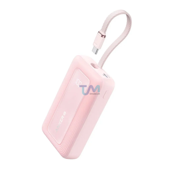 Pin Dự Phòng Kèm Cáp Type-C ANKER Zolo A1688 10000mAh 30W (USB + Type-C Port, Digital Display) - BLUE