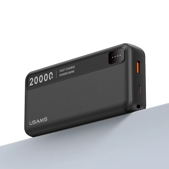 Pin sạc dự phòng usams CD264 PB89 a+c dual-port 20000MAH đen