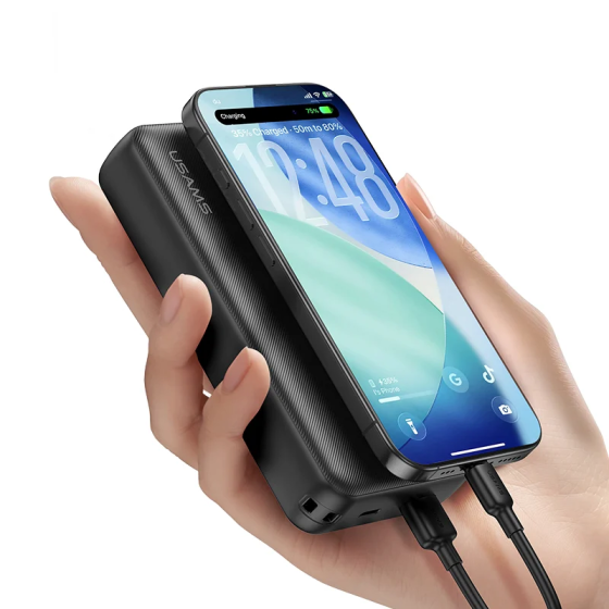 Pin sạc dự phòng usams CD264 PB89 a+c dual-port 20000MAH đen