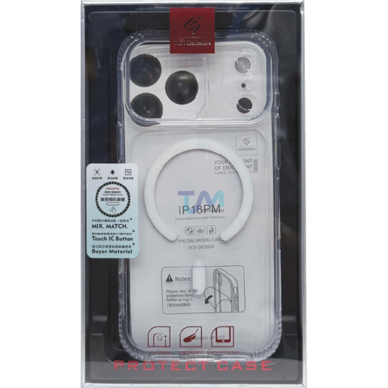 Ốp Lưng Iphone 18 Pro Max - Trong Suốt Có Magsafe